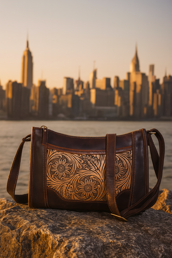 Madison Ladies Handmade Bag - Dark Brown