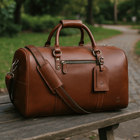 Leather Duffel Bag for Men & Women – 20Inch Travel, Weekend, Overnight, Gym