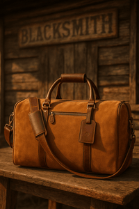 Pomona Leather Suede Weekender Bag - Brown