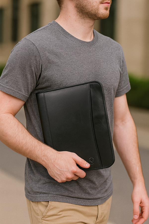 Austin Leather Organizer - Raven Black