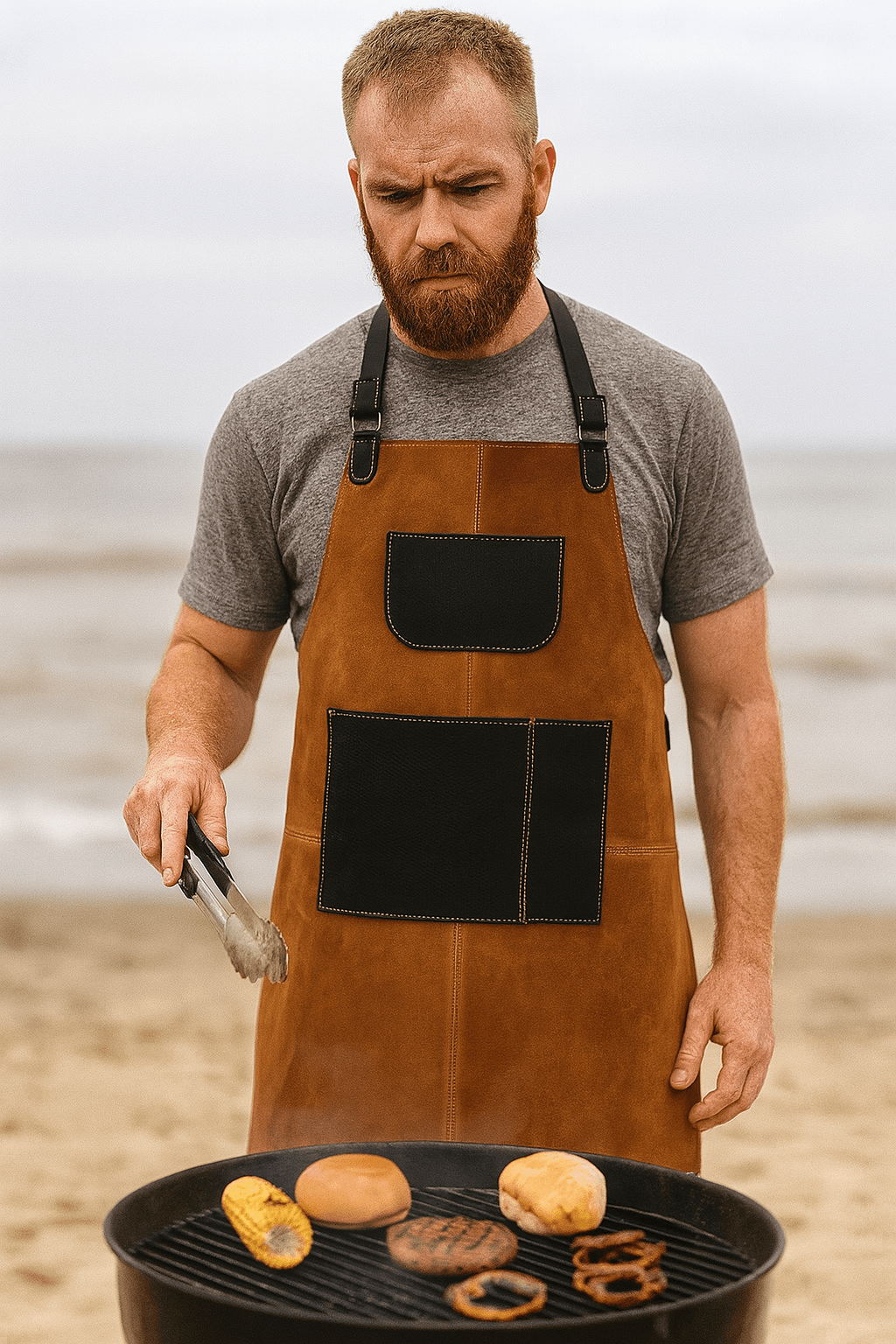 Florence Suede Apron - Raven Black