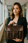 Ancona Leather Office Bag 15" -Brown