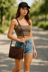 Polaris Leather Ladies Bag - Brown. BUY 1 GET 1 FREE