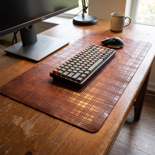 Premium Full Grain Leather Desk Mat 32 x 16 Inch – Handmade Office Desk Matt