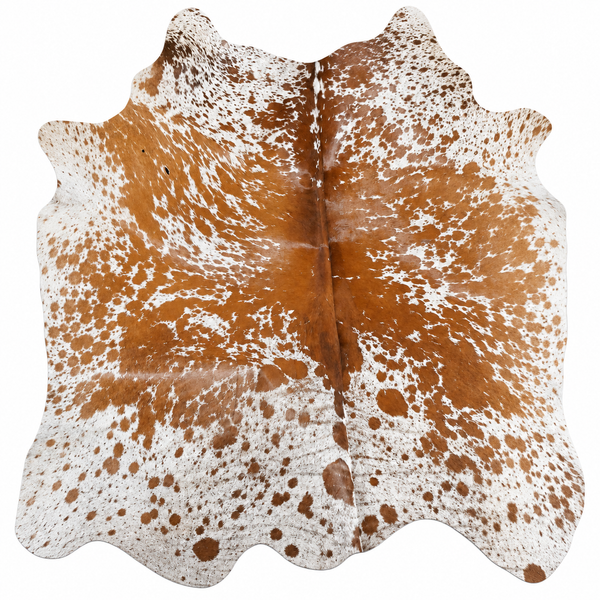 Premium Tan & White Hair-On Cowhide Rug | Natural Genuine Cowhide Hide