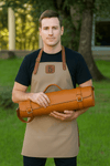 Premium Leather Knife Roll Bag for Chefs | Aaron Leather Goods USA - Aaron Leather Goods 