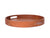 Artisan Round Leather Serving Tray - Tan