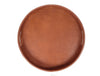 Artisan Round Leather Serving Tray - Tan