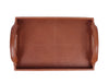 Luxe Leather Rectangular Tray with Arched Handles