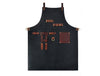 Premium Black Leather Utility Apron – Heavy-Duty Craftsmanship with Tool Pockets | Aaron Leather Goods