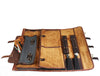 Aaron Leather Goods Canvas & Leather Knife Roll + Travel Backpack Combo