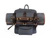 Aaron Leather Goods Canvas & Leather Knife Roll + Travel Backpack Combo