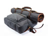 Aaron Leather Goods Canvas & Leather Knife Roll + Travel Backpack Combo