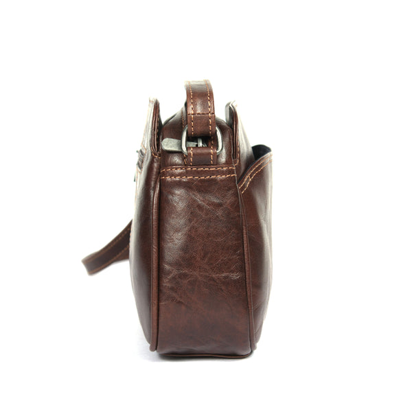 Reus Leather Sling Bag - Caramel Brown