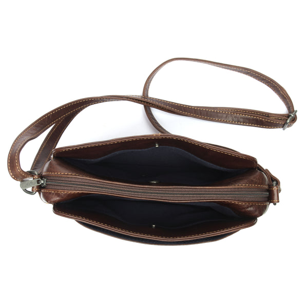Reus Leather Sling Bag - Caramel Brown