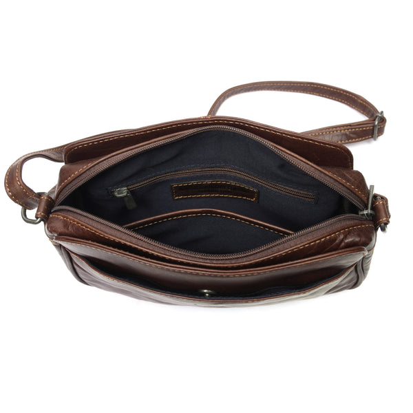 Reus Leather Sling Bag - Caramel Brown