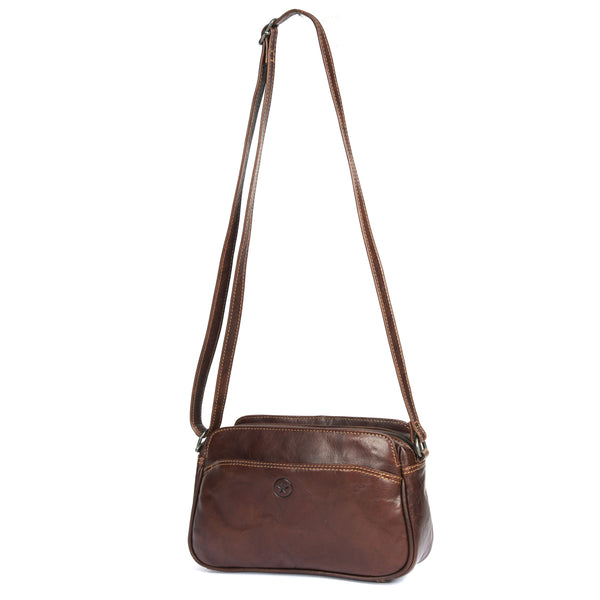Reus Leather Sling Bag - Caramel Brown