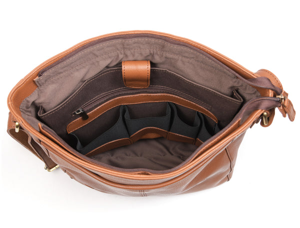 Aaron Leather Goods | Premium Full Grain Leather Messenger Bag – Tan