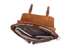 Vintage Leather Messenger Bag for Men – Rustic Full-Grain Leather Satchel Briefcase for Laptop, Work, and Travel - Aaron Leather Goods 