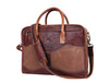 Aaron Leather Goods Premium Leather and Canvas Office Bag