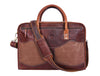 Aaron Leather Goods Premium Leather and Canvas Office Bag