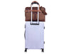 Aaron Leather Goods Premium Leather and Canvas Office Bag