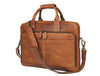 Aaron Leather Goods - Vintage Tan Leather Office Bag