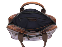 Aaron Leather Goods Quilted Leather Portfolio & Toiletry Bag Combo – Vintage Elegance Meets Everyday Utility