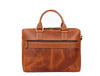 Aaron Leather Goods Full-Grain Leather Office Bag – Sleek Black Laptop Briefcase for Men