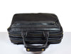 Aaron Leather Goods Black Leather Office Bag for Men | Full Grain Laptop Briefcase with Shoulder Strap – 16 Inch