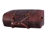 Premium Buffalo Leather Travel Weekender Bag