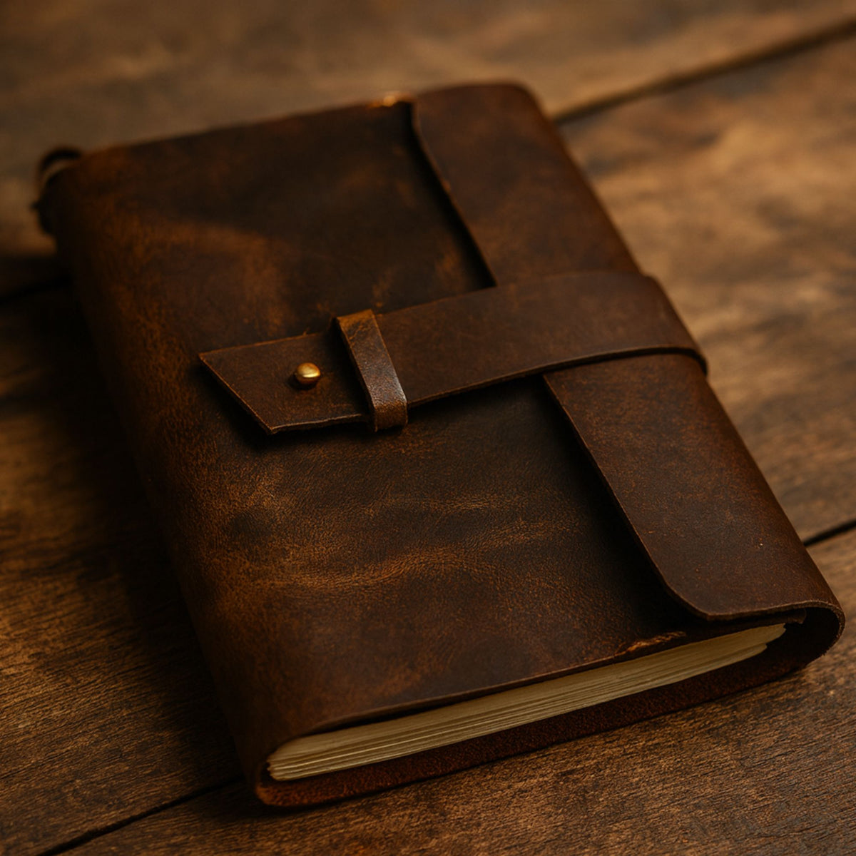 Rustic Leather Journal Notebook – Refillable Diary 5x7 & 6x8 Inches