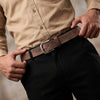 Handcrafted Genuine Leather Eagle Embossed Belt for Men – Premium Vintage Brown Casual & Formal Belt with Gift Box