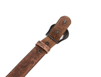 Zynkora Leather Tooled Belt -Brown