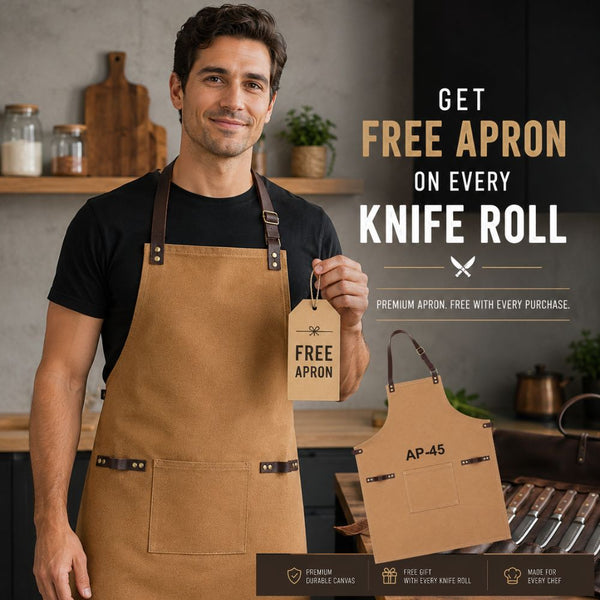 Aaron Leather Goods Canvas & Leather Knife Roll + Travel Backpack Combo - Aaron Leather Goods Inc