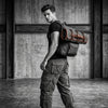Aaron Leather Goods Canvas & Leather Knife Roll + Travel Backpack Combo - Aaron Leather Goods Inc