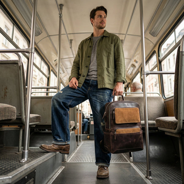 Aaron Leather Goods – Premium Leather and Suede Backpack - Aaron Leather Goods Inc