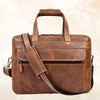 Aaron Leather Goods - Premium Tan Leather Office Bag - Aaron Leather Goods