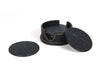 Ronda Leather Coaster - Raven Black