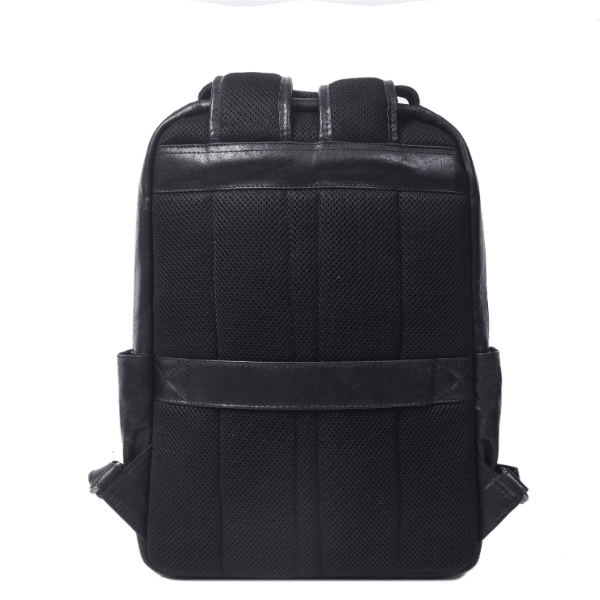Alderway Brown Leather Commuter Backpack - Black - Aaron Leather Goods Inc
