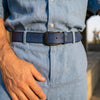 Andalusia Leather Belt - Royal Blue - Aaron Leather Goods Inc
