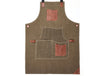 Turin Waxed Canvas Apron - Pickle Green - Aaron Leather Goods 