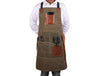 Turin Waxed Canvas Apron - Pickle Green - Aaron Leather Goods 