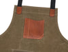 Turin Waxed Canvas Apron - Pickle Green - Aaron Leather Goods 