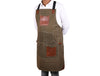 Turin Waxed Canvas Apron - Pickle Green - Aaron Leather Goods 