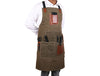 Turin Waxed Canvas Apron - Pickle Green - Aaron Leather Goods 