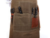 Turin Waxed Canvas Apron - Pickle Green - Aaron Leather Goods 