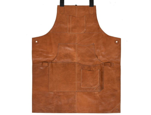 Manresa Leather Apron - Caramel Brown - Aaron Leather Goods 