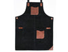 Serena Suede Apron - Raven Black - Aaron Leather Goods 