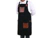 Serena Suede Apron - Raven Black - Aaron Leather Goods 